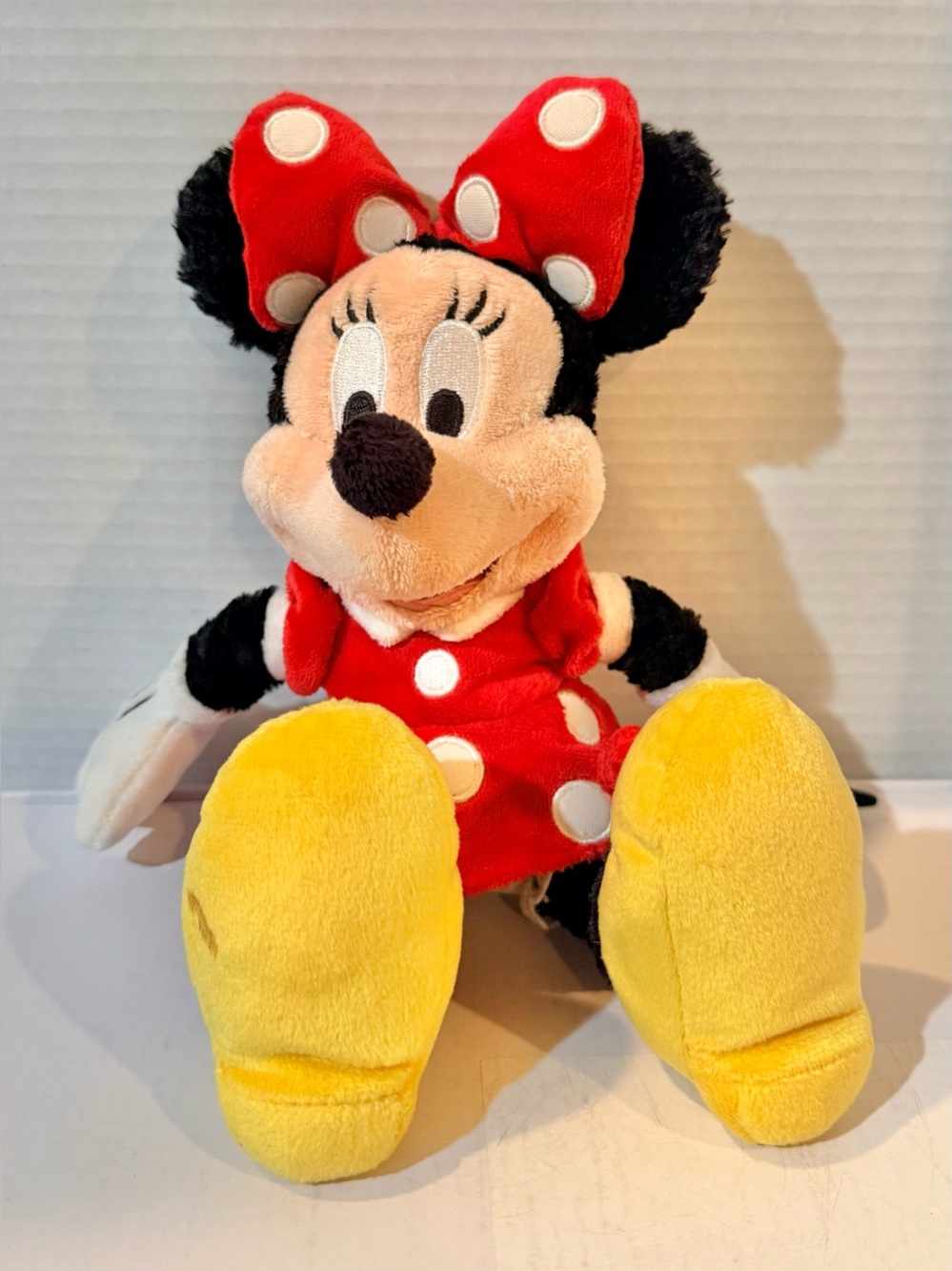 Disney Parks Minnie Mouse 12” Plush Red Polka Dot Dress & Bow ⭐️Pre-Used⭐️ READ